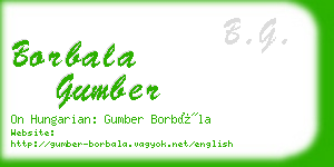 borbala gumber business card